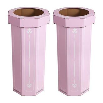 Happimess Fleur 25-Gallon Classic Disposable Corrugated Cardboard Event Trash Can and Recycling Bin in Bridal Pink at Nordstrom