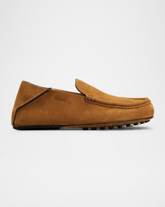 Tod's Mens Pantofola Suede Moccasin Slipper Loafers