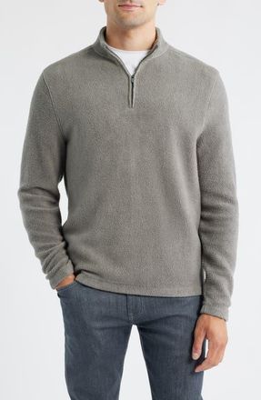Johnnie-O Dion Fleece Half Zip Pullover in Concrete at Nordstrom, Size Xx-Large