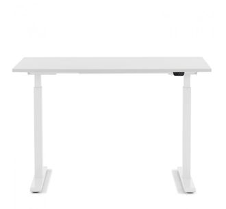 Kare Design Escritorio de pie ajustable de acero blanco y blanco L160
