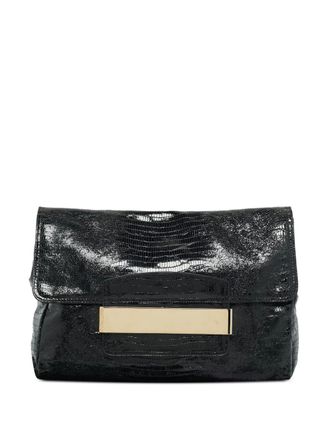 Jimmy Choo London Carolina leather clutch bag - Black