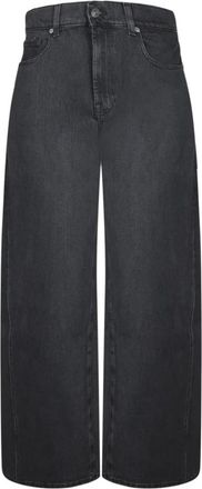 7 For All Mankind Zwarte Jeans voor Vrouwen Aw 25 - Dames - Loose Fit Jeans - Zwart - W27 - Katoen - Jeans