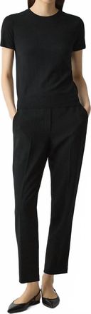 Theory Treeca Pull On Modern Crepe Pants In Black