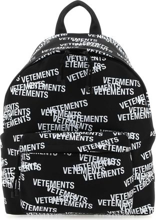 VETEMENTS Black Nylon Backpack