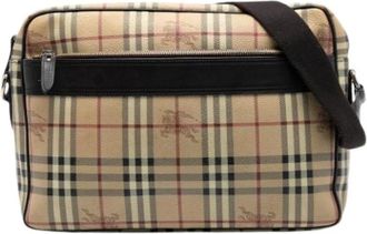 Burberry Pre-owned Cross Body Bags, female, Multicolor, Size: ONE SIZE Pre-owned Haymarket Check Crossbody Bag