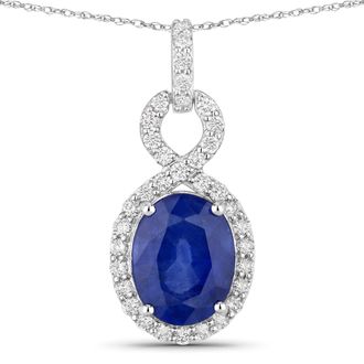 Diana M. Jewels Ceylon Blue Sapphire Oval 9.20x7.20mm ( Height 4.70mm ) - 1Pc + White Diamond F/C Round 1.30mm ( SI1-SI2/ GH Color ) - 35Pcs ( J Back )