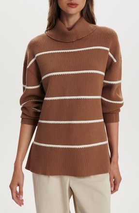 Varley Hamish Split Turtleneck Sweater in Golden Bronze at Nordstrom, Size X-Large