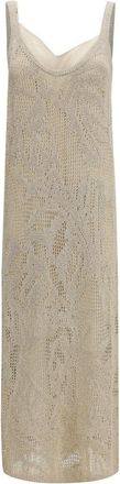 Brunello Cucinelli Beige Linen Casual Womens Dress