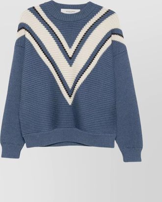 Golden Goose chevron wool sweater crew neck long sleeves