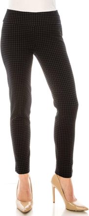 Zac & Rachel Printed Velvet Ankle Pull-On Pants In Navy/black