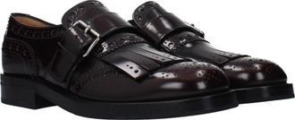 Churchs Womens Red Leather Slip-On Loafers