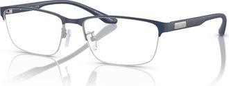 Emporio Armani 55mm Rectangle optical glasses in Blue at Nordstrom