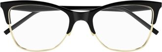 Saint Laurent Retro Cat-Eye Zonnebril - unisex - Brillen - Zwart - ONE Size - Accessoires