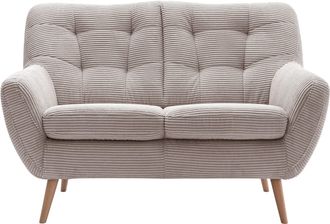 Exxpo Sofa Fashion 2-Sitzer »Scandi, bequem, aufwendige Rückenpolsterung für mehr Sitzkomfort« akuelle Farben in hochwertige Bezugsqualitäten, Holzfuss