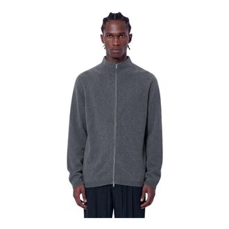 Our Legacy Line Zip Cardigan - - Knitwear - Uomo - Grigio - 2XL