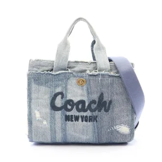 Coach Blue Denim Handbag Tote Bag (Pre-Owned)