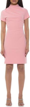 Alexia Admor Sadee Draped Mockneck Sheath Dress in Blush at Nordstrom Rack, Size X-Small