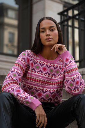 Roman Heart Stripe Knit Jumper