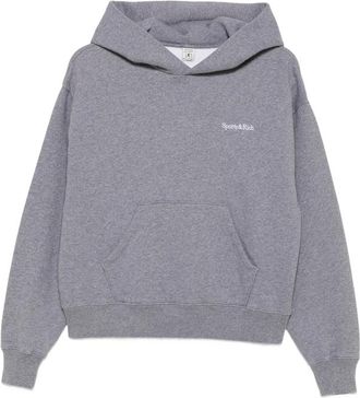 Sporty & Rich Logo-embroidered Pouch-pocket Hoodie