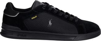 Polo Ralph Lauren Utility Leren Sneakers - Heren - Sneakers - Zwart - 44 EU - Su&egrave;de - Schoenen