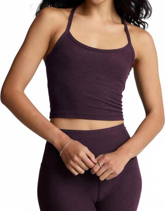 Beyond Yoga Womens Spacedye Slim Racerback Cropped Tank Top In Eggplant
