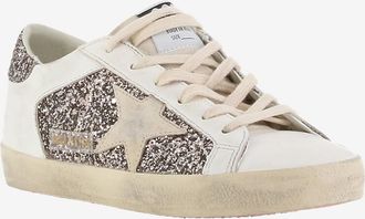 Golden Goose Used-Look-Sneakers mit Glitter Super-Star
