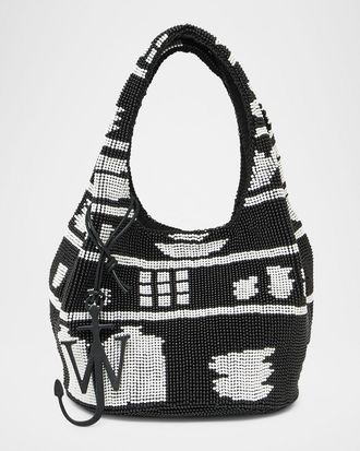 J.W.Anderson Mini Beaded Shopper Top-Handle Bag