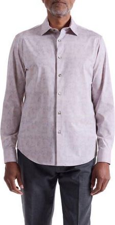 Bugatchi Jimmy OoohCotton Floral Button-Up Shirt in Wood Rose at Nordstrom Rack, Size Xx-Large