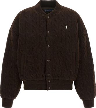 Polo Ralph Lauren Bomberjack - Dames - Bomber jackets - Bruin - S - Wol - Jassen