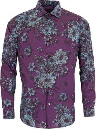 Lords of Harlech Nicoli Button-Up Shirt in Valencia Floral Plum at Nordstrom, Size Xx-Large