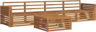 vidaXL Conjunto De Sof&aacute;s De Exterior 5 Uds. Natural Vidaxl