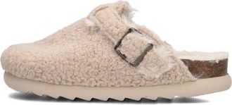 Verbenas Schoenen, Dames, Beige, 40 EU, Beige Teddy Textiel Muilen Heidi