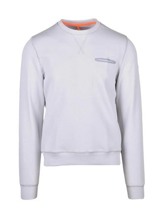 Sunstripes Grey Cotton-Blend Ribbed Sweatshirt