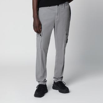 Stone Island Grey cotton cargo trousers