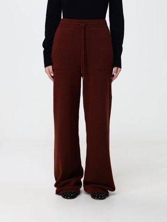 Max Mara Pantaloni wide leg in maglia di puro cashmere a vita alta