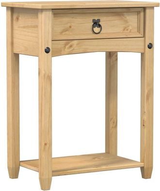 vidaXL Mesa consola Corona madera maciza de pino 55x35x73 cm Vidaxl
