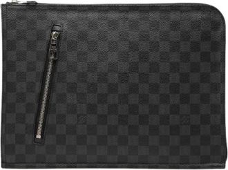 Louis Vuitton Pre-owned Poche Documents Portfolio - Heren - Vintage Clutch - Zwart - ONE Size - Vintage
