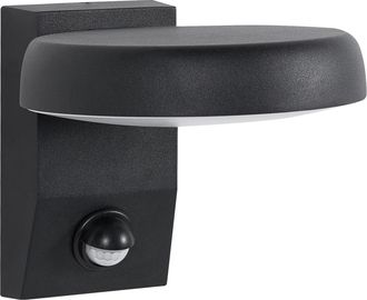 Beliani L&aacute;mpara Led Para Pared De Exterior De Metal Aluminio Estilo Moderno Negro Ventin