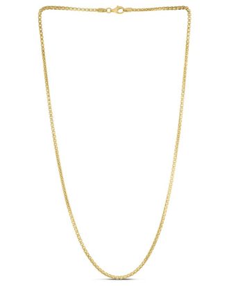 Italian Gold, Inc 14K Plated Silver Round Box Chain Necklace
