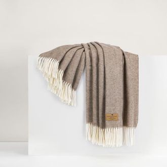 Lands Downunder Herringbone Cashmere Throw in Taupe at Nordstrom