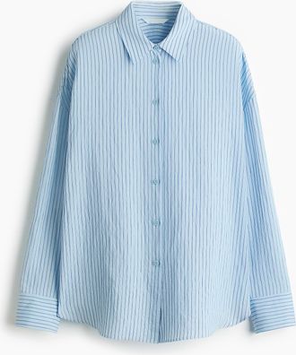 H&M Oversized Bluse - Blue