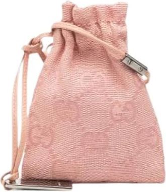 Gucci Pre-owned Canvas Pouch - Dames - Vintage Mini Tas - Roze - ONE Size - Vintage