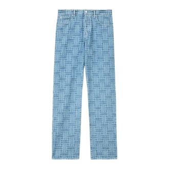 Kenzo Straight Fit Jeans, male, Blue, W32, Botan Weave Jeans