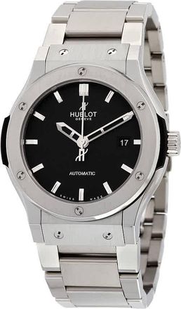 Hublot Classic Fusion Black Dial Titanium Automatic Mens Watch 542.NX.1170.NX