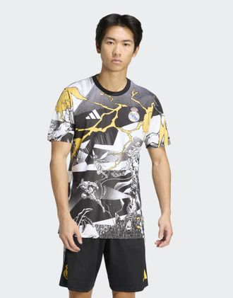 adidas adidas Real Madrid Avengers 25/26 - Maglia pre-match bianca, nera e oro-Bianco