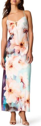Steve Madden Gilette Floral Column Maxi Dress in Petal at Nordstrom, Size 14