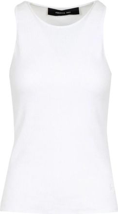 Federica Tosi Sleeveless Top - Dames - Tops zonder mouwen - Wit - M - Katoen - Tops
