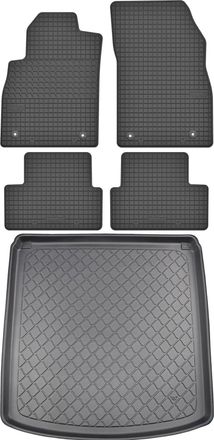 OEM Opel Astra Iv J Sed&aacute;n De 09.2012 A 08.2018 Set - Alfombrillas De Goma Para Coche + Alfombrilla Para Maletero
