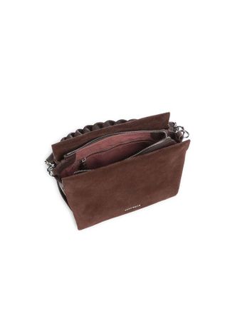Coccinelle Womens Top Handle Bag Brunette Suede Leather Grained Top-handle-bags