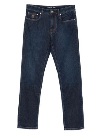 Corneliani Jeans met logopatch - Blauw